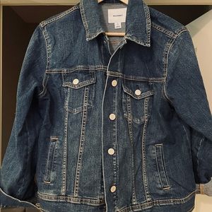 Old Navy - dark washed denim jacket, Size L